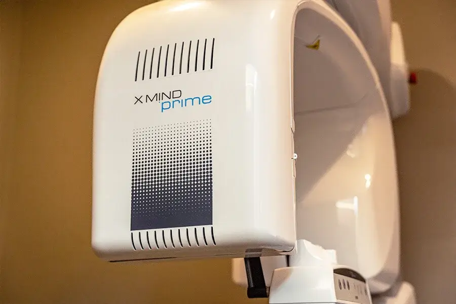 X-Mind Prime digital dental X-ray scanner at Family First Dental for panoramic imaging.